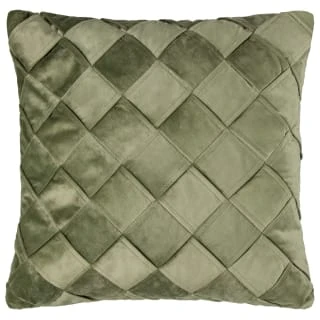 B&M Basket Weave Velvet Cushion - Sage 3 B&M Basket Weave Velvet Cushion - Sage