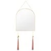 B&M Gold Mirror With Pink Tassels -Home Furnishings Store 380917 gold tassel mirror with moon and stars