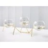 B&M Glass & Gold Tealight Candle Holder -Home Furnishings Store 381550 glass and gold tealight holder