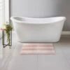 B&M Newbury Stripe Bath Mat 50 X 80cm - Blush -Home Furnishings Store 381559 newbury stripe bath mat blush