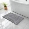 Retreat Knitted Bath Mat 50 X 80cm - Grey -Home Furnishings Store 381560 retreat knitted bath mat grey