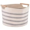 B&M Rhodes Striped Basket - Cream -Home Furnishings Store 381883 rhodes stripe basket