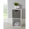 Lamia Lokken Cube Shelving Unit & Basket -Home Furnishings Store 381894 lamia grey wicker lokken storage cube