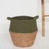 Eze Two-Ton Wicker Basket - Green -Home Furnishings Store 381898 eze green basket
