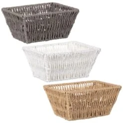 B&M Syros Mini Wicker Basket - Grey -Home Furnishings Store 381905 381906 381907 syros mini basket main 2