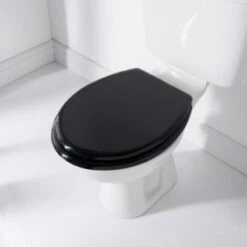 Addis Wooden Toilet Seat - Black