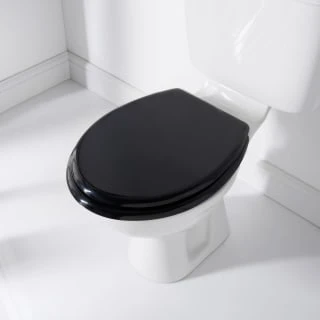 Addis Wooden Toilet Seat - Black 3 Addis Wooden Toilet Seat - Black