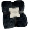 B&M Waffle Fleece Throw - Black 2 B&M Waffle Fleece Throw - Black -Home Furnishings Store 383147 supersoft waffle fleece throw black
