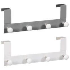 B&M Heavy Duty Overdoor Hooks - White -Home Furnishings Store 383565 heavy duty overdoor hooks main