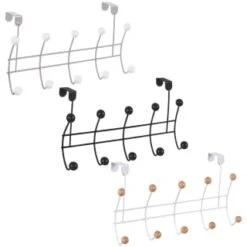 B&M 10 Ball Overdoor Hooks - Silver -Home Furnishings Store 383570 10 ball overdoor hooks main