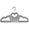 B&M Velvet Heart Shaped Hangers 8pk - Grey -Home Furnishings Store 383671 8pk velvet shaped hangers hearts grey 2