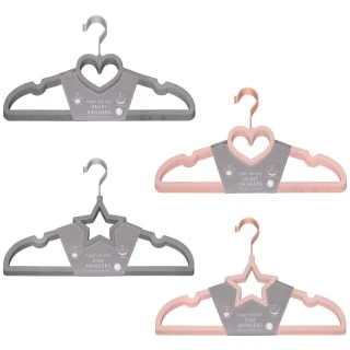 B&M Velvet Heart Shaped Hangers 8pk - Grey 6 B&M Velvet Heart Shaped Hangers 8pk - Grey - Image 4