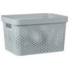 B&M Large Rectangular Spot Storage Basket - Grey -Home Furnishings Store 384188 rectangular large spot basket grey