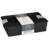 B&M Set Of Three Storage Baskets - Black 1 B&M Set Of Three Storage Baskets - Black -Home Furnishings Store 384207 3pk storage boxes black