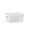 B&M Medium Rectangular Spot Storage Basket - White -Home Furnishings Store 384302 rectangular medium spot basket white