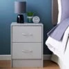 Lokken 2 Drawer Bedside Table - Grey 1 Lokken 2 Drawer Bedside Table - Grey -Home Furnishings Store 384334 lokken 2 drawer bedside grey