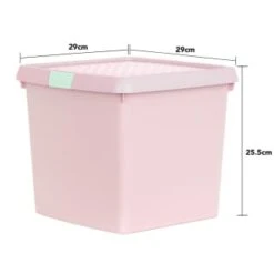 B&M Waffle Clip Box Storage Cube 14L - Dusty Pink -Home Furnishings Store 384965 dusky pink 14l waffle clip box cube 2