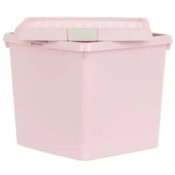 B&M Waffle Clip Box Storage Cube 14L - Dusty Pink -Home Furnishings Store 384965 dusky pink 14l waffle clip box cube 3