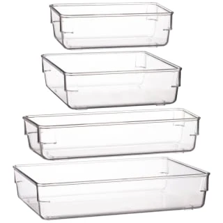Clear Organiser Plastic Tray - Small 4 Clear Organiser Plastic Tray - Small - Image 2