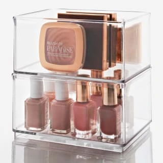 Clear Nestable Storage Tub - Medium 5 Clear Nestable Storage Tub - Medium - Image 3