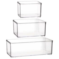 Clear Nestable Storage Tub - Large 7 Clear Nestable Storage Tub - Large -Home Furnishings Store 385001 384979 384985 clear nestable box group 2