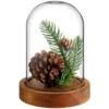 B&M Pine Cone Arrangement In Cloche -Home Furnishings Store 387532 pine cone arrangement in cloche