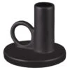 B&M Ceramic Dinner Candle Holder -Home Furnishings Store 387555 dinner candle holder black