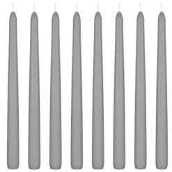 Tapered Candles 8pk - Grey -Home Furnishings Store 387716 8pk tapered candles grey 2