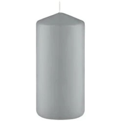 Grey Pillar Candles 4pk -Home Furnishings Store 387750 4 pack grey pillar candles