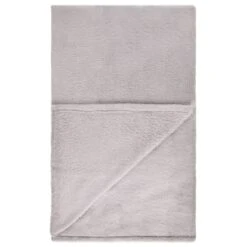 B&M Cosy At Home Silver Teddy Throw -Home Furnishings Store 388657 teddy throw silver 3