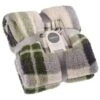 Simply Everyday Check Sherpa Throw - Green -Home Furnishings Store 388700 green check sherpa throw