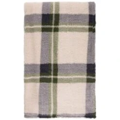 Simply Everyday Check Sherpa Throw - Green 9 Simply Everyday Check Sherpa Throw - Green -Home Furnishings Store 388700 green check sherpa throw 2