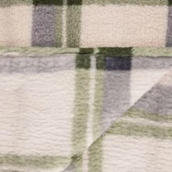 Simply Everyday Check Sherpa Throw - Green 8 Simply Everyday Check Sherpa Throw - Green -Home Furnishings Store 388700 green check sherpa throw 4