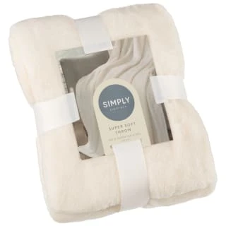 Simply Everyday Super Soft Throw - Cream 3 Simply Everyday Super Soft Throw - Cream