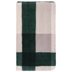 B&M Highland Green Check Sherpa Doublesided Throw -Home Furnishings Store 388770 highland green check sherpa throw 2