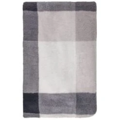 B&M Highland Mono Check Sherpa Doublesided Throw -Home Furnishings Store 388811 highland check sherpa throw 4