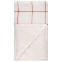 B&M Winston Check Sherpa Throw - White -Home Furnishings Store 388854 winston check throw with sherpa 3