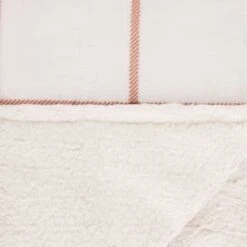 B&M Winston Check Sherpa Throw - White -Home Furnishings Store 388854 winston check throw with sherpa 4