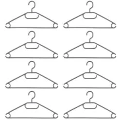 B&M Swivel Hook Hangers 8pk - Grey 7 B&M Swivel Hook Hangers 8pk - Grey -Home Furnishings Store 389265 home organisation 8pk swivel hook hangers grey 2
