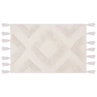B&M Diamond Flatweave Bath Mat - Cream 3 B&M Diamond Flatweave Bath Mat - Cream
