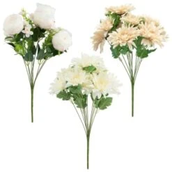 B&M Large Flower Bunch - Cream -Home Furnishings Store 390731 large bunch group