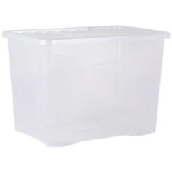B&M Extra Large Storage Box With Lid 7 B&M Extra Large Storage Box With Lid -Home Furnishings Store 391380 clear 80l storgae box and lid 2