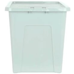 B&M Storage Box With Lid 80L - Sage 10 B&M Storage Box With Lid 80L - Sage -Home Furnishings Store 391384 sage 80l storage box and lid 2