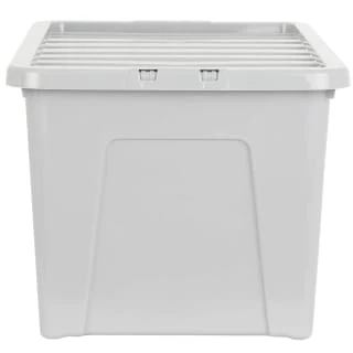 B&M Storage Box With Lid 60L - Grey 6 B&M Storage Box With Lid 60L - Grey - Image 4