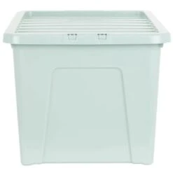 B&M Storage Box With Lid 60L - Sage 10 B&M Storage Box With Lid 60L - Sage -Home Furnishings Store 391388 sage 60l storage box 2