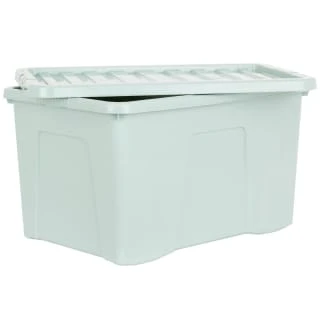 B&M Storage Box With Lid 60L - Sage 4 B&M Storage Box With Lid 60L - Sage - Image 2