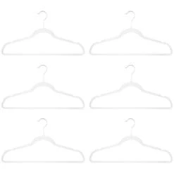 B&M Adult Clear Plastic Hanger 6pk -Home Furnishings Store 392151 6pk clear plastic hangers 2