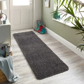 B&M Buddy Plain Shaggy Grey Runner Doormat 3 B&M Buddy Plain Shaggy Grey Runner Doormat