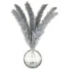 B&M Grey Pampas In Glass Vase -Home Furnishings Store 392627 grey pampas in glass vase