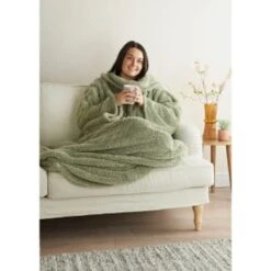 Home Essentials Teddy TV Blanket - Sage 11 Home Essentials Teddy TV Blanket - Sage -Home Furnishings Store 393430 home essentials teddy tv blanket sage